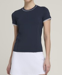 Wilson Kadın Tenis Tişörtü W Team Seamless Tee Classic Navy S WW00287411DBCS - Thumbnail