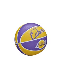 Wilson Basketbol Topu Nba Team Retro Mini La Lakers Size:3 (Wtb3200Xblal) - Thumbnail